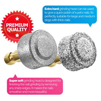 Quality Extra Grinding Heads Soft & Hard Steel Dog & Cat Grooming Tool