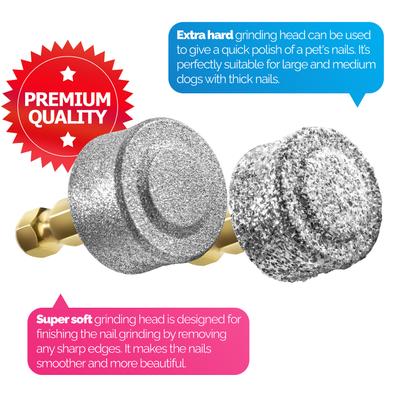 Quality Extra Grinding Heads Soft & Hard Steel Dog & Cat Grooming Tool