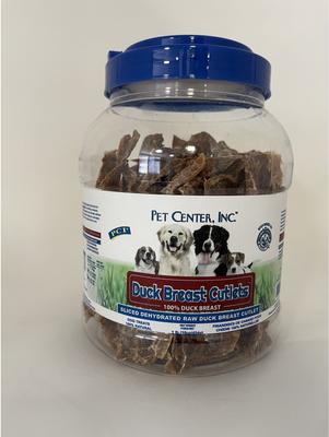Golosinas deshidratadas para perros de pechuga de pato (envase de 1 lb)