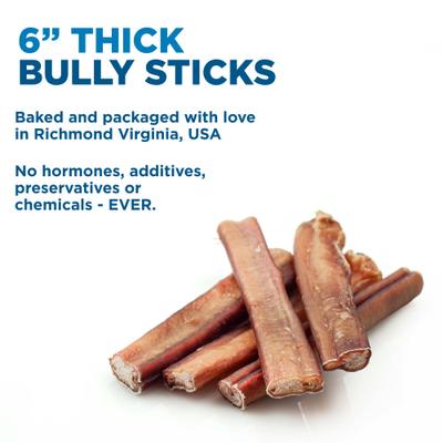 6-in Thick Bully Sticks Dog Treats, 5 count