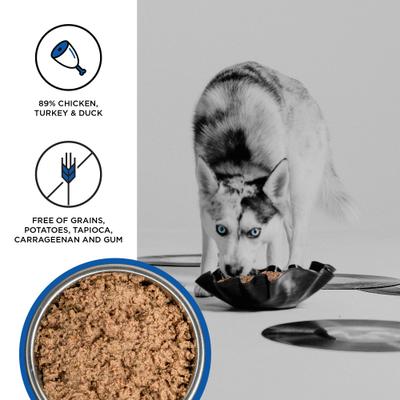 Liberty Game Bird Feast Turkey, Turkey Broth, Chicken, Duck & Turkey Liver Wet Dog Food, 12.5-oz can, case of 12