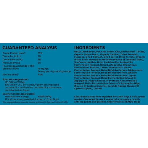 Caldo holístico de superalimentos para el apoyo cognitivo, concentrado con sabor a carne de res, suplemento para perros y gatos, bolsa de 127 g