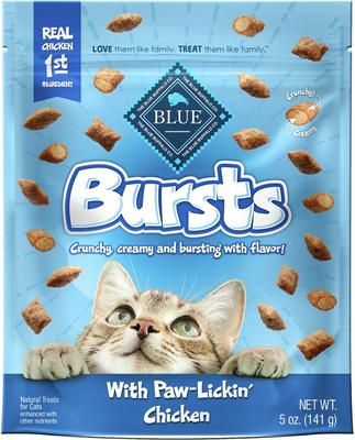 Bursts with Paw-Licken Chicken Cat Treats, bolsa de 5 oz