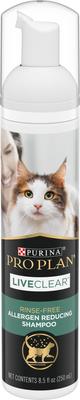 Champú en aerosol reductor de alérgenos para gatos LiveClear sin enjuague, botella de 8.5 onzas líquidas