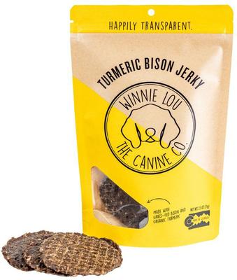 Turmeric Bison Jerky Dog Treats, 2.5-oz bag