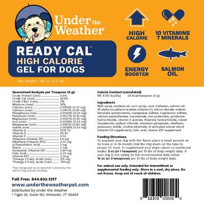 Ready Cal High Calorie Food Nutritional Gel Dog Supplement, 100-cc syringe
