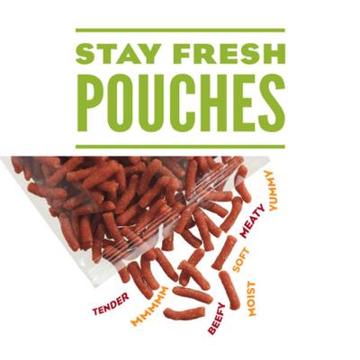 Alimento seco para perros con sabor a bistec, bolsa de 6 oz, caja de 12