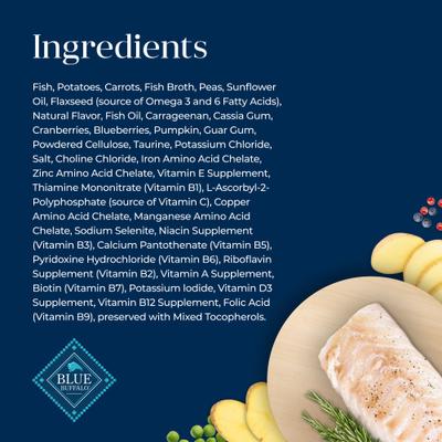 Basics Skin & Stomach Care Grain-Free Fish & Potato Entree Indoor Adult Canned Cat Food, 3-oz, case of 24