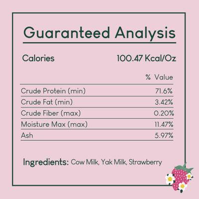 Golosinas masticables para perros Strawberry Yak, extra pequeñas, 8 unidades