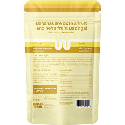 Snacks crujientes de proteína para perros con sabor a plátano Koji y canela, bolsa de 5 oz