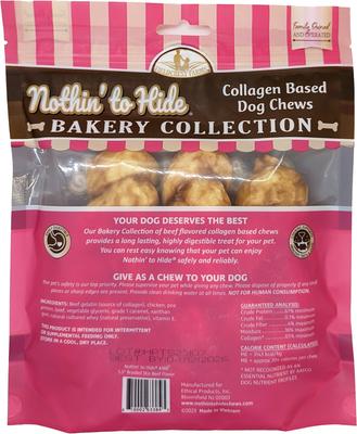 Nothin' To Hide Bakery Collection Braided Stix 5.5-inch Beef Flavor Dog Chews, Medium, 3 count