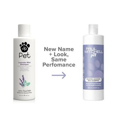 Champú calmante de lavanda y menta para perros, gatos y mascotas pequeñas, botella de 500 ml