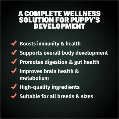 2-in-1 Development & Growth Tablet Supplement for Puppies, 3.2-oz bottle