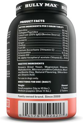 2-in-1 Development & Growth Tablet Supplement for Puppies, 3.2-oz bottle