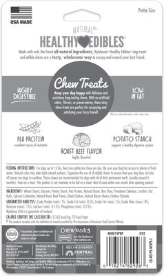 Healthy Edibles All-Natural Long Lasting Roast Beef Dog Chew Treats, X-Small, 8 count