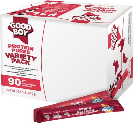 Variety Pack Puree Dog Food Topper, 90 count