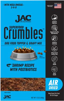 Air-Dried Shrimp Superfood Crumbles Dog Food Topper, 7-oz pouch