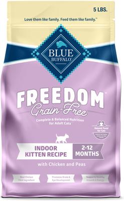 Freedom Indoor Kitten Chicken Recipe Grain-Free Dry Cat Food, 5-lb bag