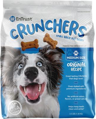 EnTrust Crunchers Original Crunchy Dog Treats, Medium, 3.5-lb bag