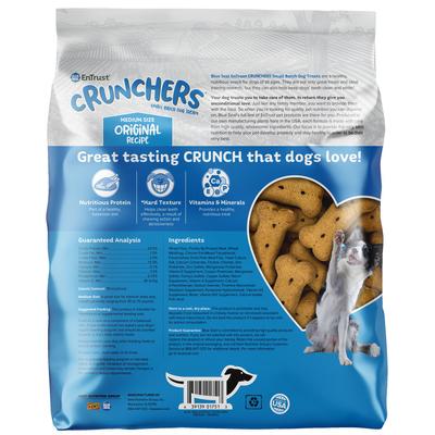 EnTrust Crunchers Original Crunchy Dog Treats, Medium, 3.5-lb bag