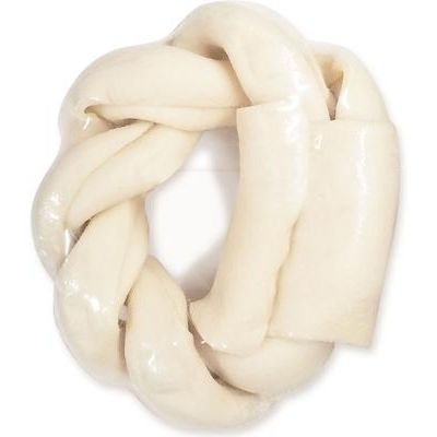 Masticables premium de piel de res trenzada con sabor a carne de res, 5 pulgadas