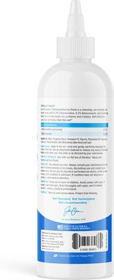 Bundle: Vetnique Labs Oticbliss Medicated Ear Rinse Cleanser, 12-oz bottle + Advanced Cleaning, Soothing, & Medicated Dog & Cat Ear Wipes, 100 count