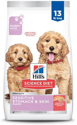 Puppy Sensitive Stomach & Sensitive Skin Salmon & Brown Rice Recipe Dry Dog Food, 13-lb bag