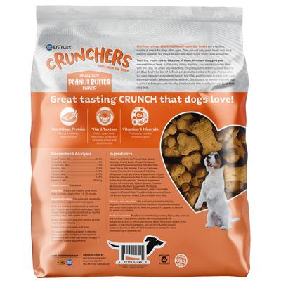 EnTrust Crunchers - Galletas crujientes de mantequilla de maní para perros, tamaño pequeño, bolsa de 3.5 lb