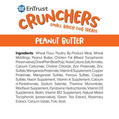 EnTrust Crunchers Peanut Butter Crunchy Dog Treats, Small, 3.5-lb bag