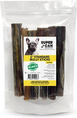 6-in Standard Bully Sticks Dog Treats, 25 count