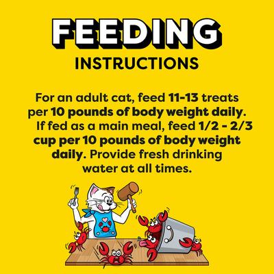 Golosinas crujientes y suaves para gatos con sabor clásico a cangrejo Crabby, bolsa de 3 oz