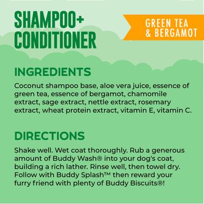 Relaxing Green Tea & Bergamot Dog Shampoo & Conditioner, 16-fl oz bottle
