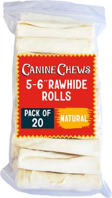 5-6-inch Premium Chip Rolls Natural Beef Flavor Dental Dog Chews, 8 count