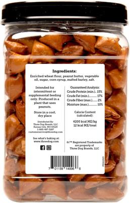 Pet-zel Bites with Peanut Butter Dog Treats, 24-oz jar