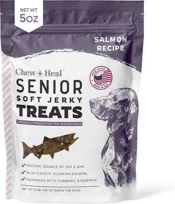 Senior Wild Alaskan Salmon Limited Ingredient Soft Jerky Dog Treats, 12-oz bag
