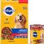 Paquete: Alimento seco para perros Pedigree Adult Complete Nutrition con sabor a carne + Alimento húmedo blando enlatado con cortes selectos en salsa, con carne de res