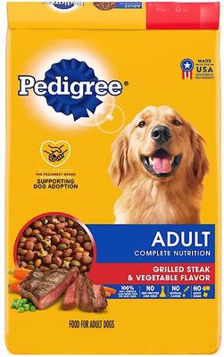 Paquete: Alimento seco para perros Pedigree Adult Complete Nutrition con sabor a carne + Alimento húmedo blando enlatado con cortes selectos en salsa, con carne de res
