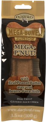 Junior Mega Bacon & Mega P'Nut Variety Pack Adult Dog Bones, Medium/Large, case of 12