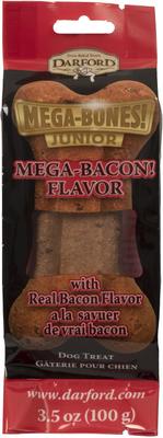Junior Mega Bacon & Mega P'Nut Variety Pack Adult Dog Bones, Medium/Large, case of 12