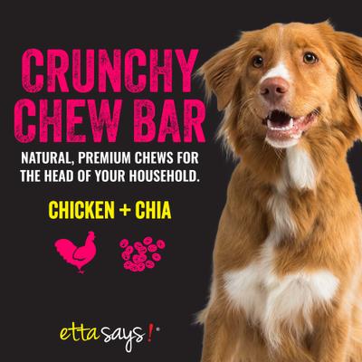 Crunchy Chicken + Chia Chew Bars Dog Treats, 12 count