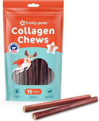 USA Beef Collagen Chews Extra Thin Jerky Dog Treats, 60 count, 15-oz bag