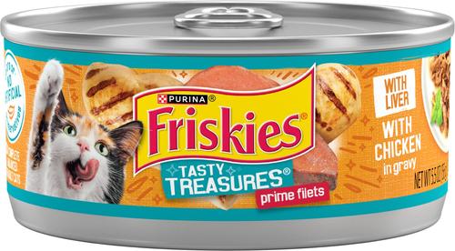 Tasty Treasures Gravy Chicken & Liver Wet Cat Food, 5.5-oz can, case of 24
