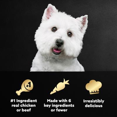 Simply Crafted Multipack Adult Chicken & Beef Recipes Shredded Wet Dog Food, 1.3-oz tray, 40 count