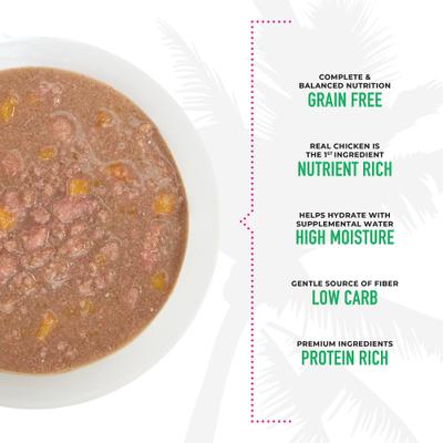 Aloha Friends Chicken, Pumpkin & Lamb Recipe in Broth Grain-Free Wet Cat Food, 2.5-oz pouch, case of 12