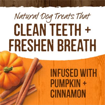 Fresh Kisses Dental Chews Pumpkin & Cinnamon Natural Medium Dog Dental Treats, 5-oz pouch