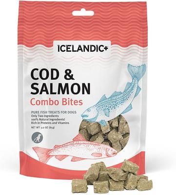 Grain-Free Cod & Salmon Combo Bites Dog Treats, 3-oz bag