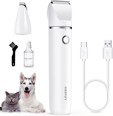 Small Low Noise 2 in 1 Trimming Paw Face Narrow Dog hair Clippers, White