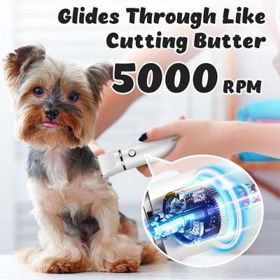 Small Low Noise 2 in 1 Trimming Paw Face Narrow Dog hair Clippers, White