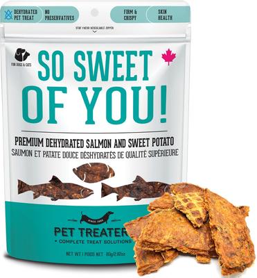 Salmon & Sweet Potato Grain-Free Dehydrated Dog & Cat Treats, 2.82-oz bag