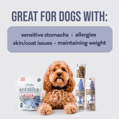 Cod Skin Shorties Dehydrated Dog & Cat Treats, 2-lb bag